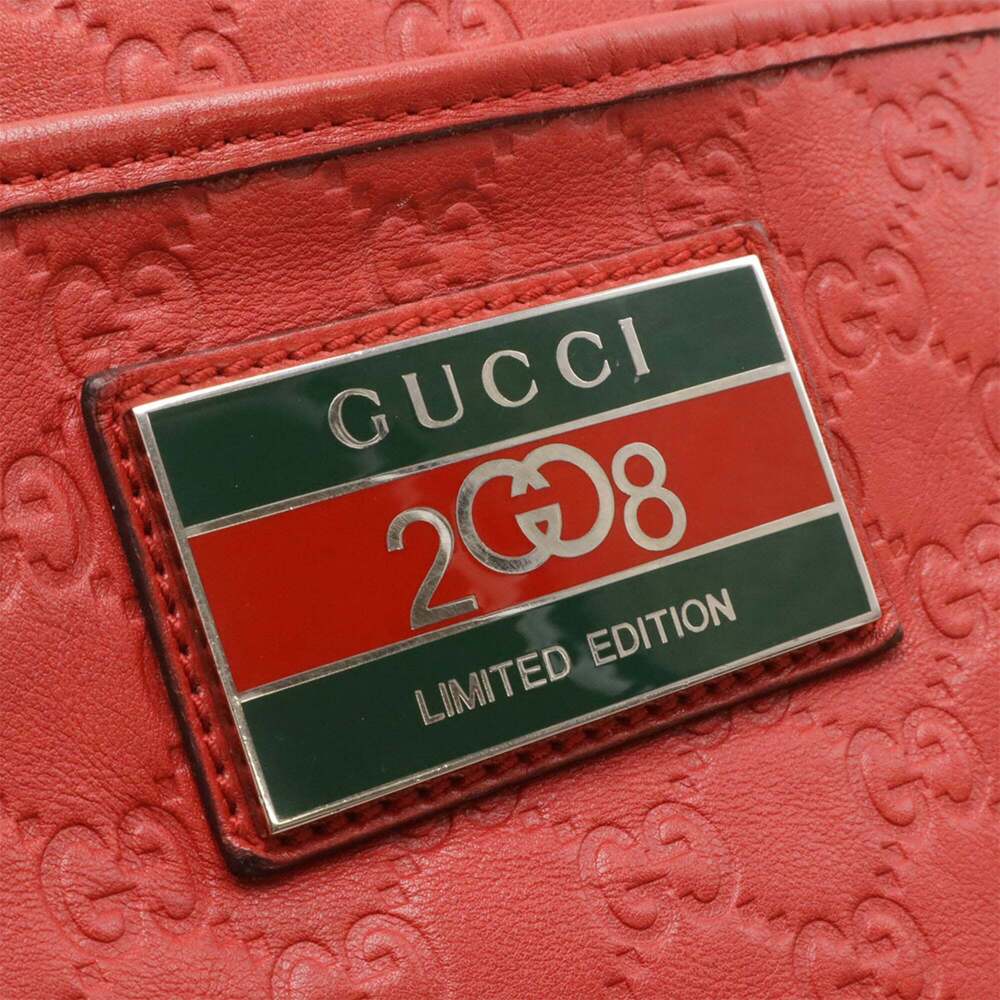 GUCCI Red Leather Shoulder Bag - Picture 5 of 10